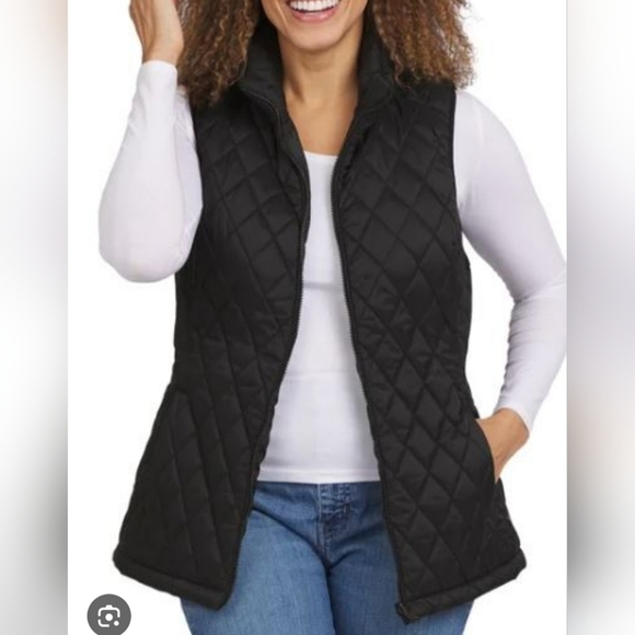 Lands' End Jackets & Blazers - Lands End black puffer vest size Small